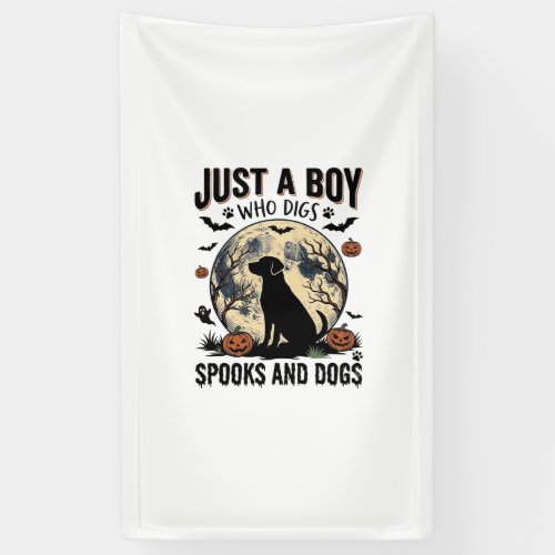 Halloween Dog Lover Vintage Engraving Boy Shirt De Banner
