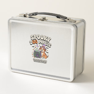 Halloween Dog Magic Vibes Metal Lunch Box
