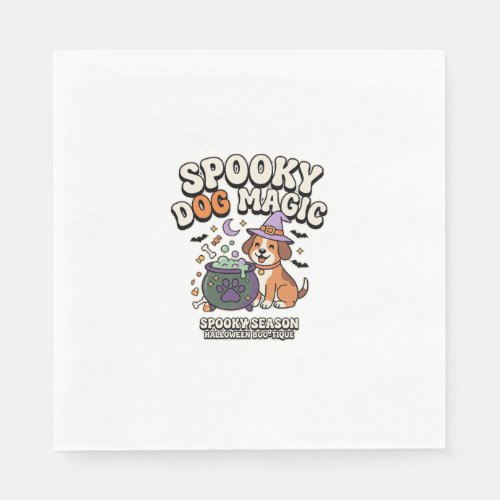 Halloween Dog Magic Vibes Napkins