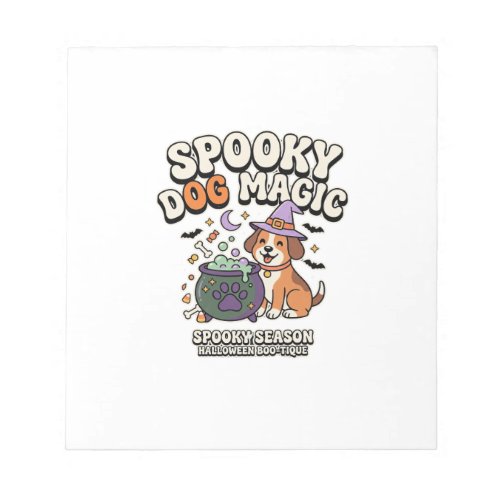 Halloween Dog Magic Vibes Notepad