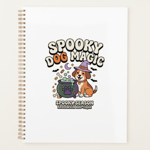 Halloween Dog Magic Vibes Planner