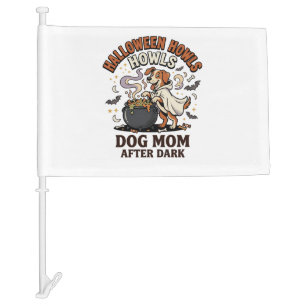 Halloween Dog Mom After Dark Car Flag