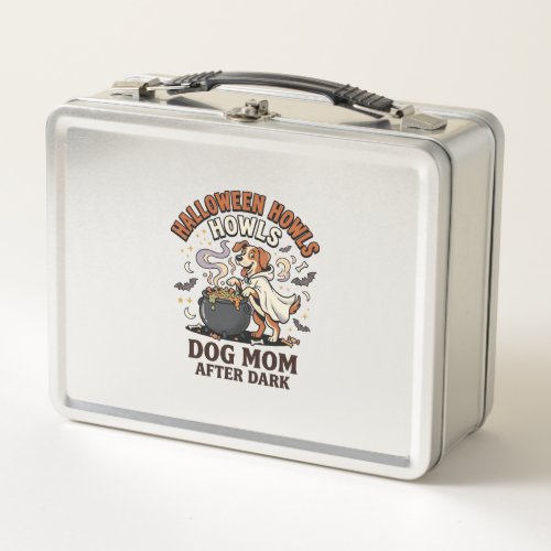 Halloween Dog Mom After Dark Metal Lunch Box