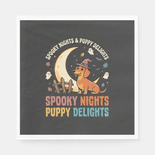 Halloween Dog Mom Moonlight Mischief Napkins