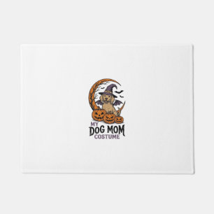 Halloween Dog Mom Shirt Witch Pup Costume Graphic_ Doormat