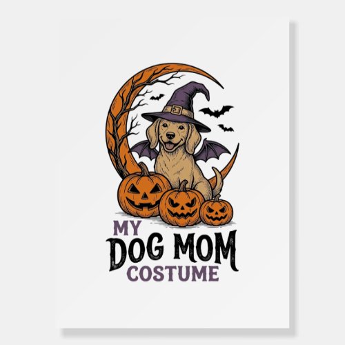 Halloween Dog Mom Shirt Witch Pup Costume Graphic_ Foam Board