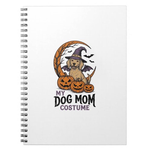Halloween Dog Mom Shirt Witch Pup Costume Graphic_ Notebook