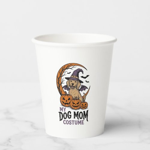 Halloween Dog Mom Shirt Witch Pup Costume Graphic_ Paper Cups