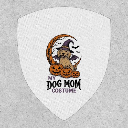 Halloween Dog Mom Shirt Witch Pup Costume Graphic_ Patch