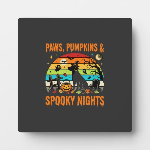 Halloween Dog Mom Spooky Night Plaque