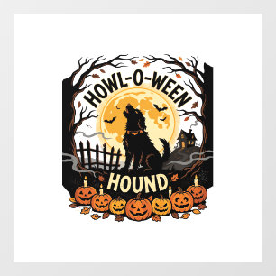 Halloween Dog Moon Howl (2) Floor Decals
