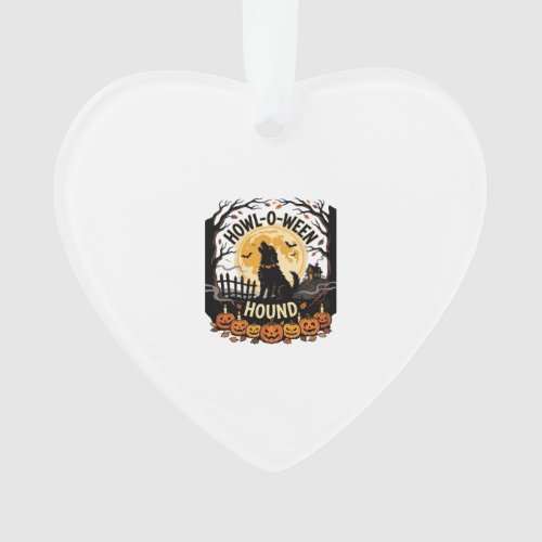 Halloween Dog Moon Howl (2) Ornament