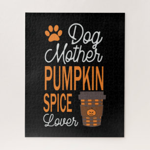 Halloween Dog Mother And Pumpkin Spice Birthday Jigsaw Puzzle