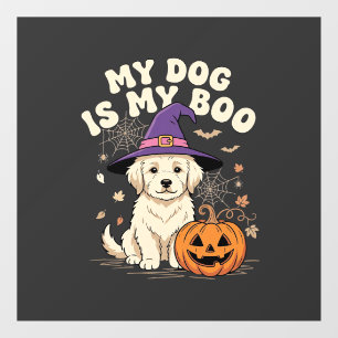 Halloween Dog My Dog Is My Boo Window Cling