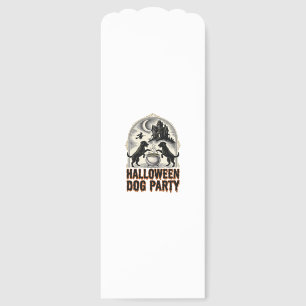 Halloween Dog Party Vintage Witch Cauldron Design_ Bookmarks