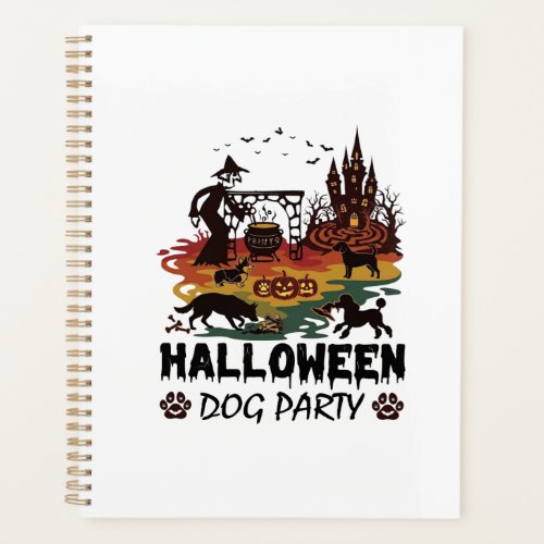 Halloween Dog Party Witch Dogs Pumpkins Castle_1 Planner
