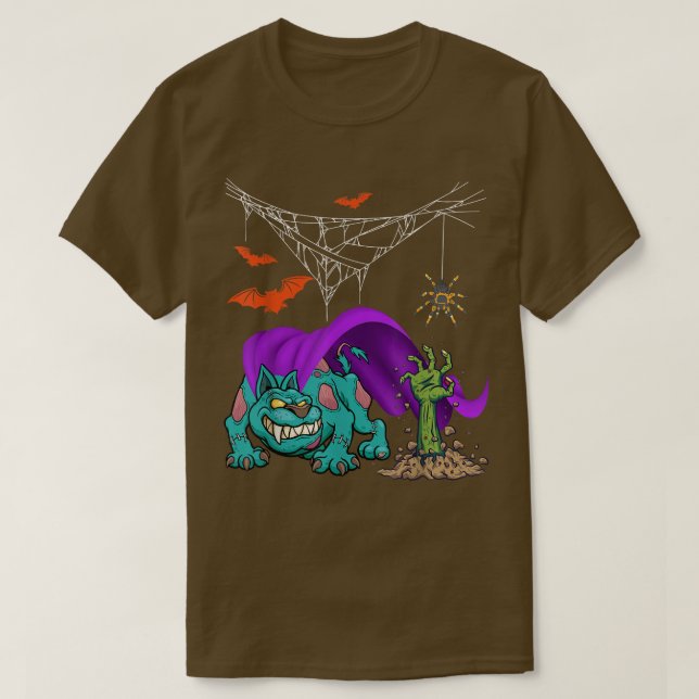 Halloween Dog Scary Zombie Matching Dog Lover Owne T-Shirt (Design Front)