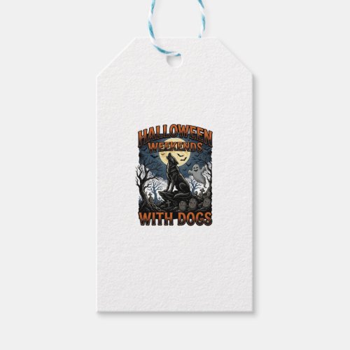 Halloween Dog Shirt Vintage Graveyard Pup Gift Tags