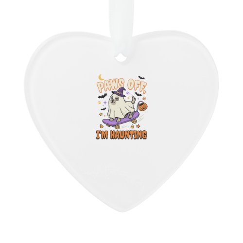 Halloween Dog Spooky Skate Ride Ornament