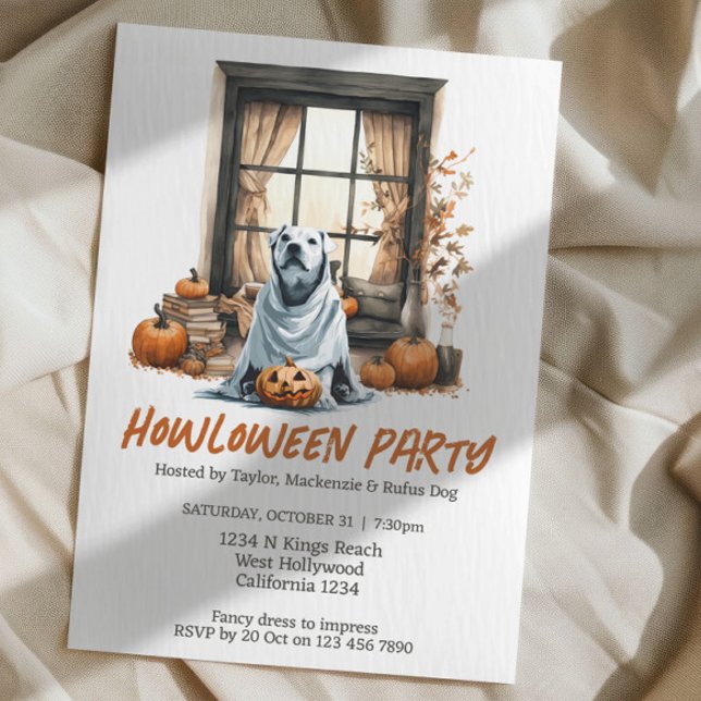 Halloween Dog Themed Party Howloween Fun Invitation (Halloween Dog Themed Party Howloween Fun Invitations from Ricaso. Cute dog fancy dress party)