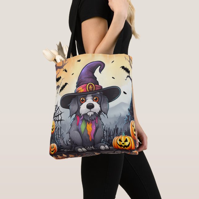 Halloween Dog Tote Bag (Close Up)