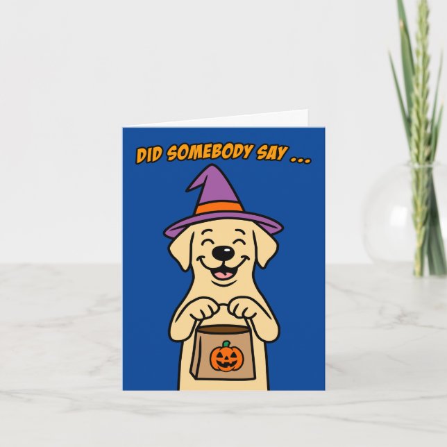 Halloween Dog Treats Cute Holiday Card (Front)
