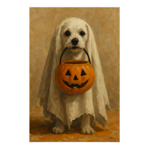 Halloween Dog Wall Art print, Halloween Poster