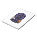 Halloween Dog Witch Pumpkin Vector Art Notepad | Zazzle