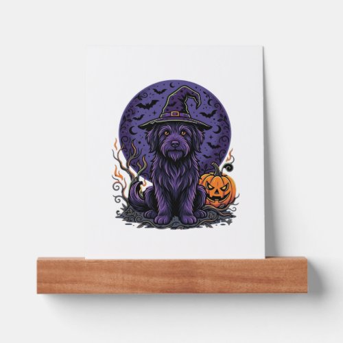 Halloween Dog Witch Pumpkin Vector Art Picture Ledge