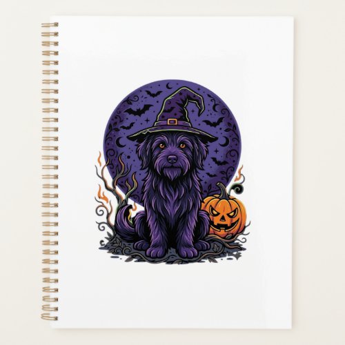 Halloween Dog Witch Pumpkin Vector Art Planner