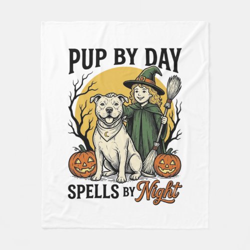 Halloween Dog Witch Shirt Vintage Engraving Pet Te Fleece Blanket