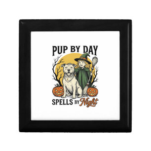 Halloween Dog Witch Shirt Vintage Engraving Pet Te Gift Box