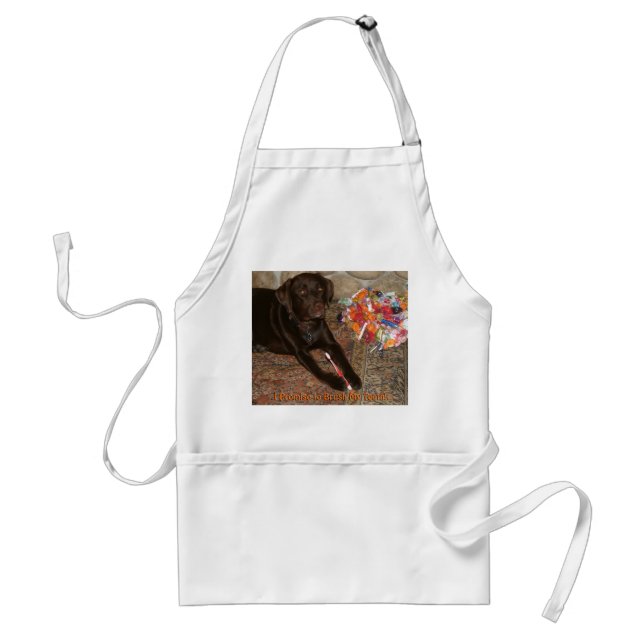 Halloween Dog with Sweet Tooth Adult Apron (Front)