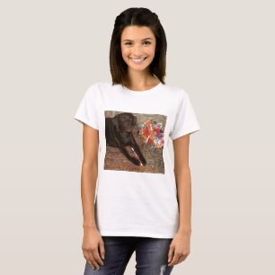 Halloween Dog with Sweet Tooth Womens T-Shirt