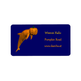 Halloween Dolphin Label