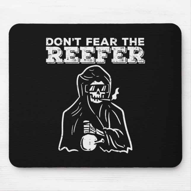 Halloween Dont Fear Reefer Grim Reaper Funny Costu Mouse Pad (Front)