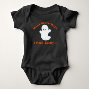 Halloween Don't Scare Me I Poop Easily Baby Outfit Baby Bodysuit