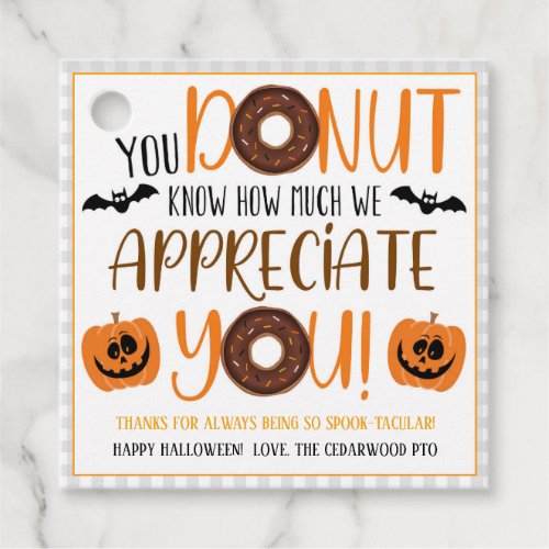 Halloween Donut Gift Tag