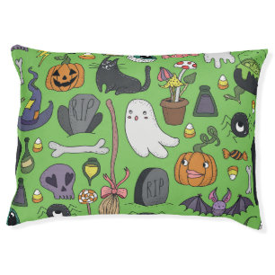 Halloween Doodle: Cute Seamless Concept Pet Bed
