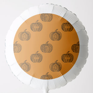 Halloween doodles boho mandala pumpkins Autumn Balloon