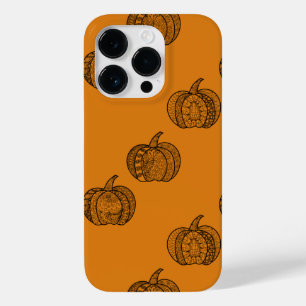 Halloween doodles boho mandala pumpkins Autumn Case-Mate iPhone 14 Pro Case