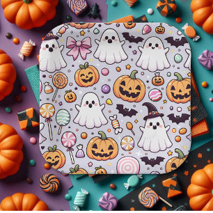 Halloween Doodles Paper Plates