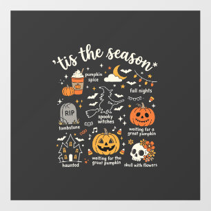 Halloween Doodles Tis the Season Witch Design Floor Decals