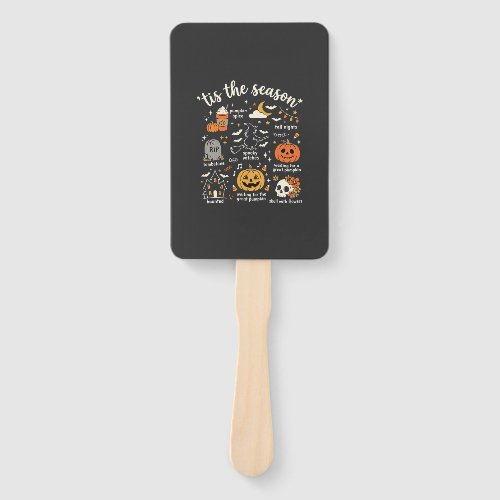Halloween Doodles Tis the Season Witch Design Hand Fan