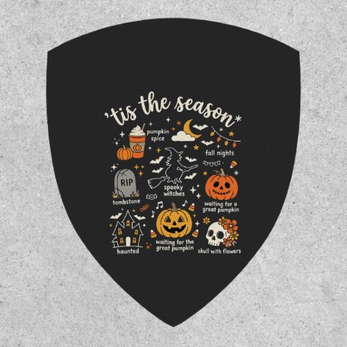 Halloween Doodles Tis the Season Witch Design Patch