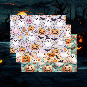 Halloween Doodles Wrapping Paper Sheets