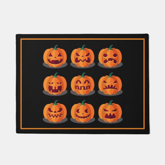 Halloween Door Mat-Pumpkins Doormat (Front)