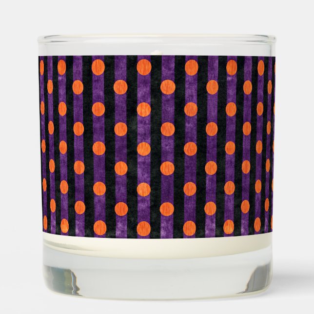 Halloween Dots and Stripes Scented Candle (Front)