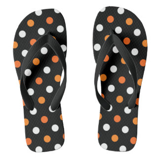 Halloween Dots Flip Flops