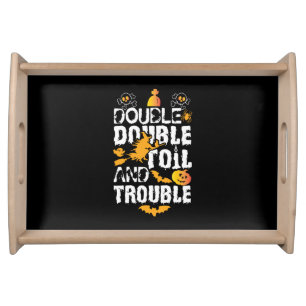 Halloween Double Double Oil And Trouble Birthday Serving Tray